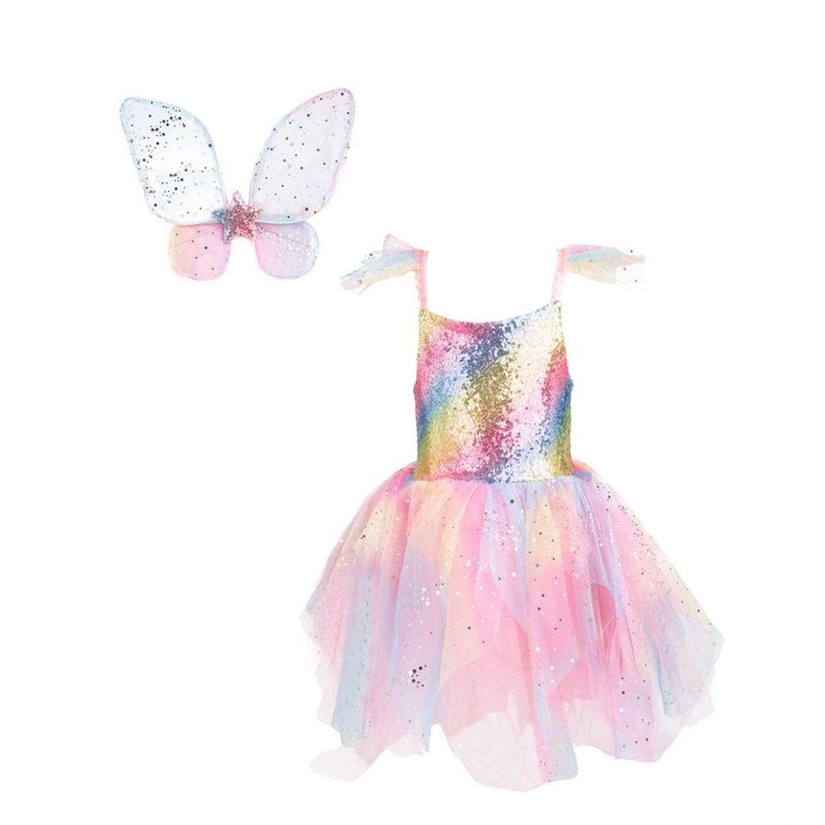 Great Pretenders Rainbow Fairy Dress with Wings