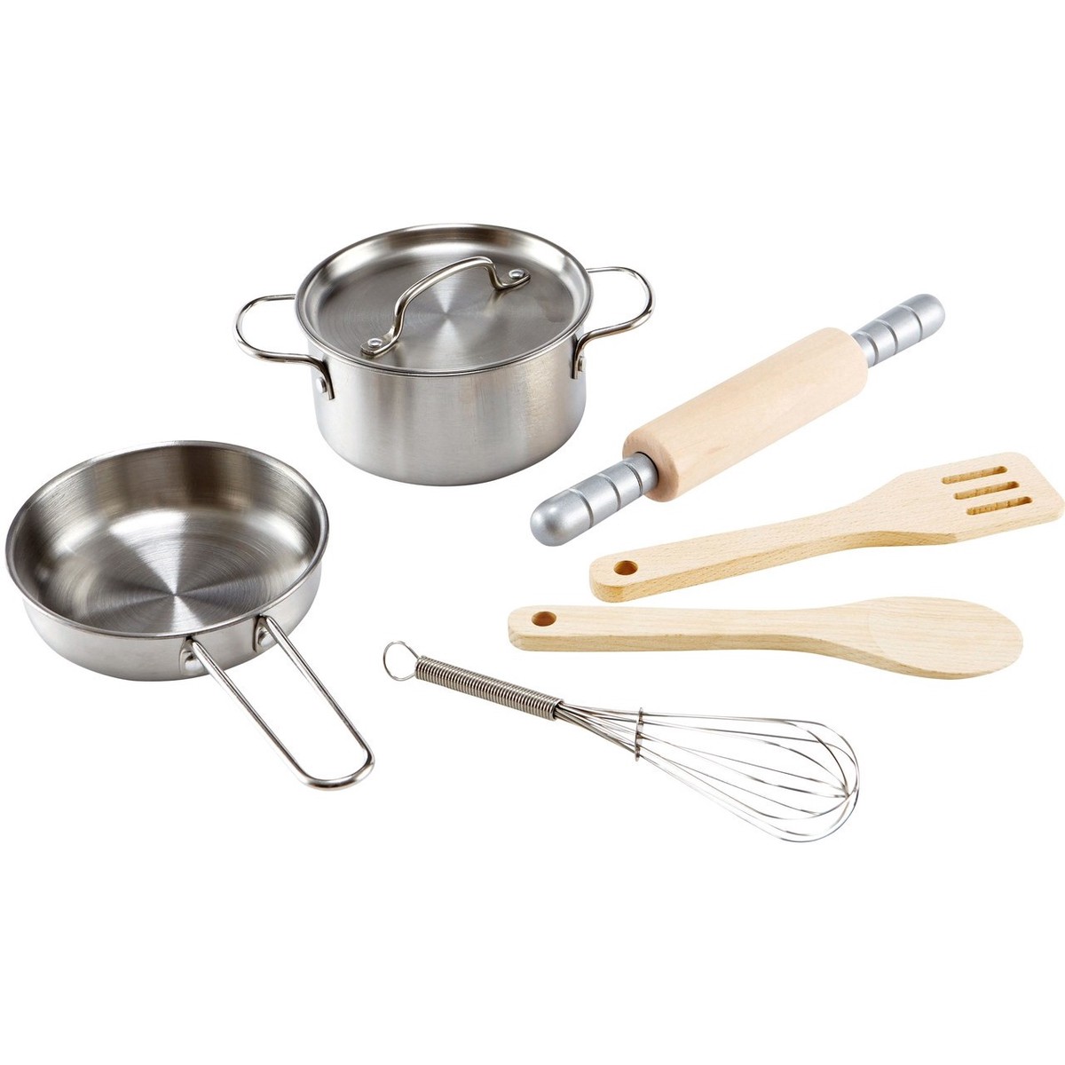 Hape Chef’s Metal Toy Pots & Pans Cooking Set