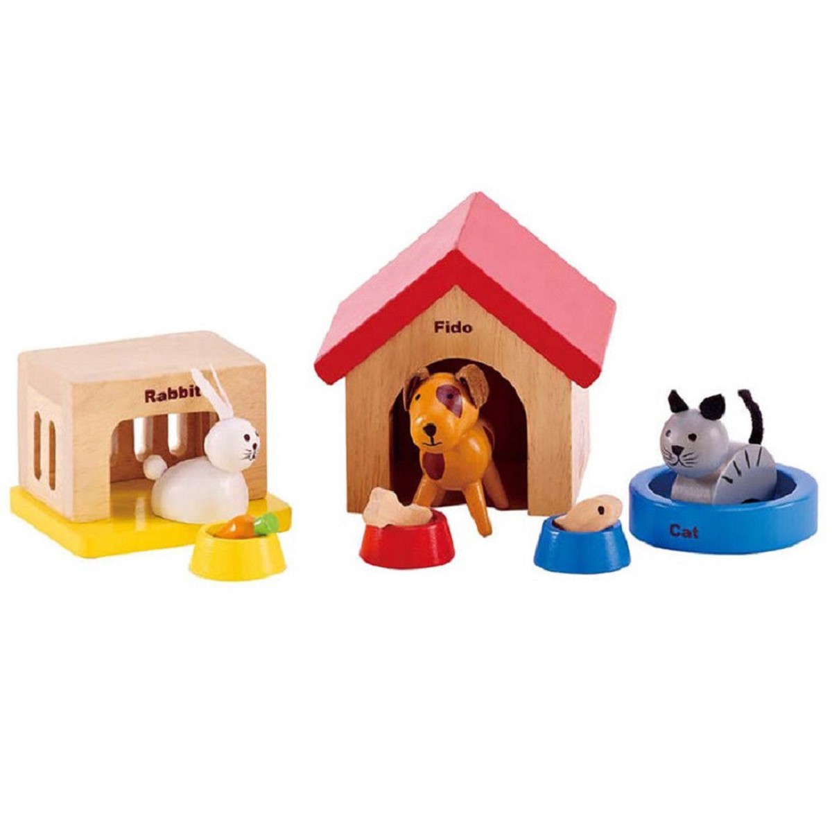 Hape Family Pets Wooden Doll Furniture Pet Set