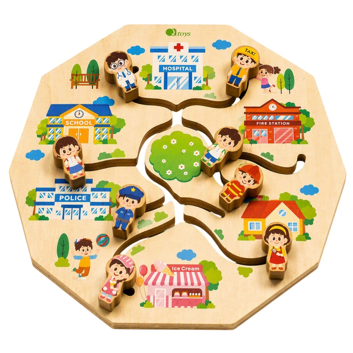 Qtoys Community Helper Wooden Maze Toy