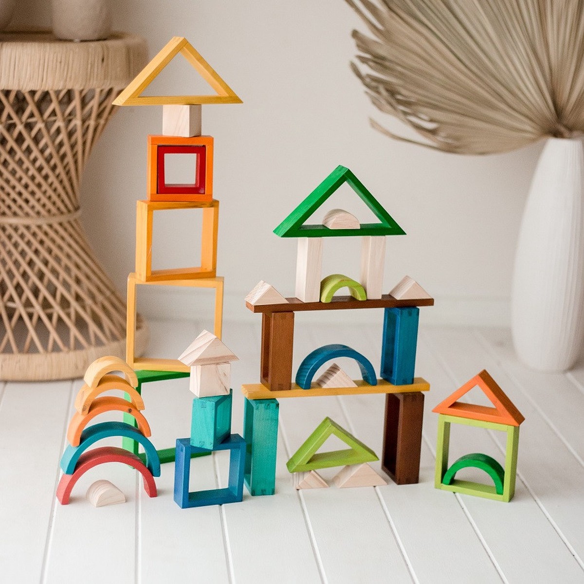 Qtoys Rainbow Nesting Blocks