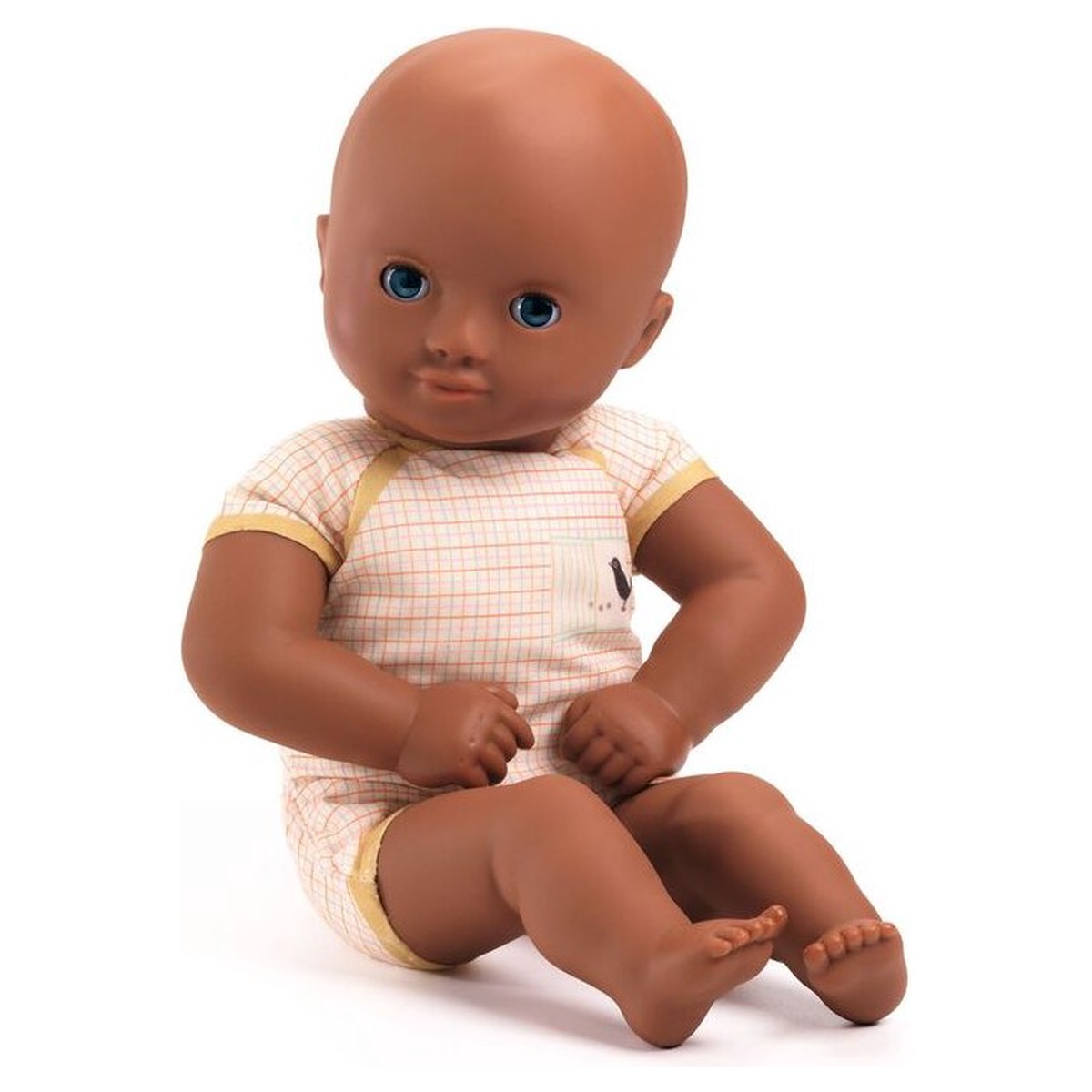 Djeco Dressable Pomea Soft Body Doll in Yellow