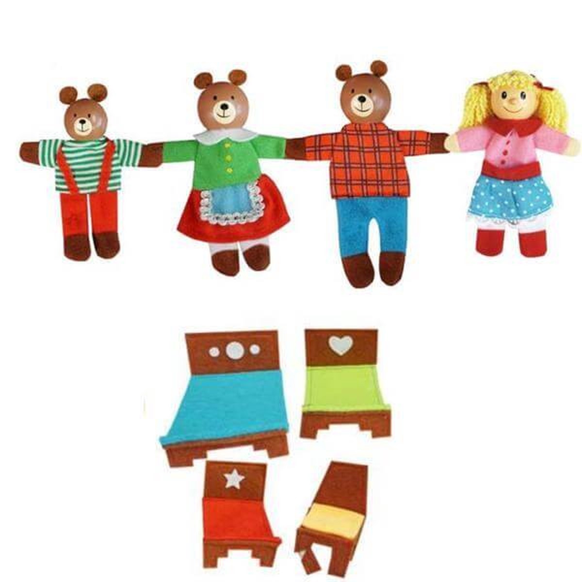 Fun Factory Wooden Finger Puppets – Goldilocks