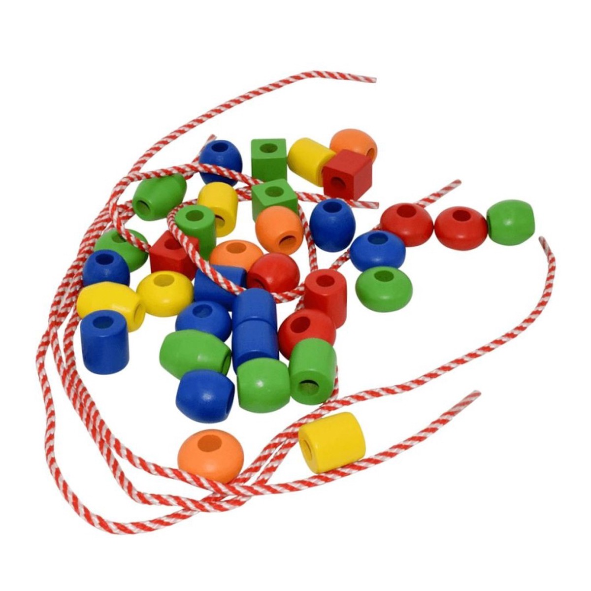 Fun Factory Wooden Lacing Beads in Jar 90pc