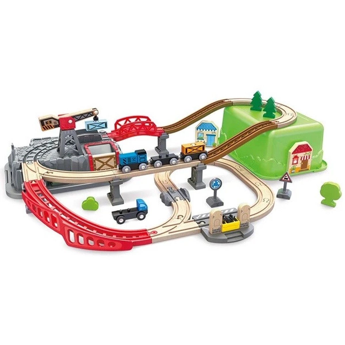 Hape Railway Bucket Builder Kids Train Set
