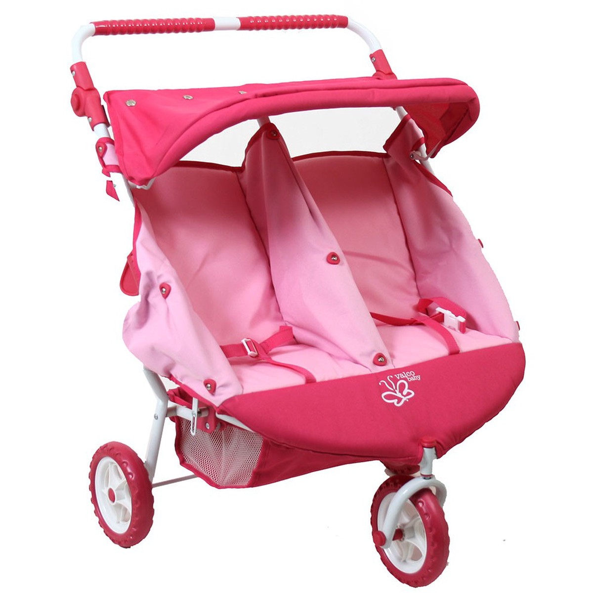 Twin Dolls Pram - Mini Marathon Pink