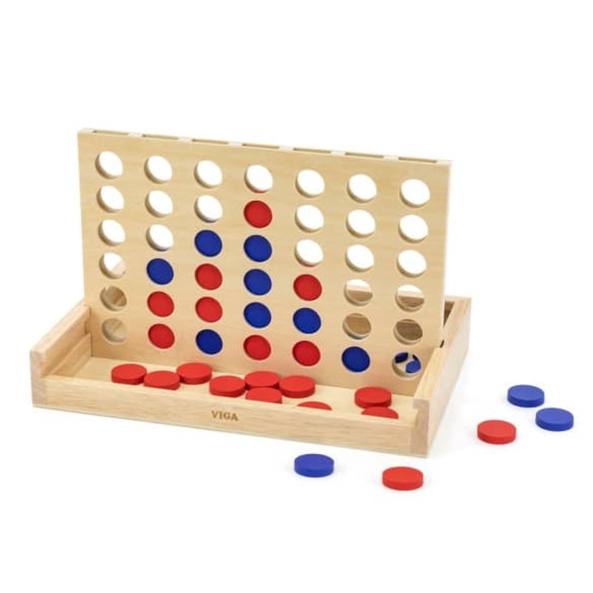 Viga Wooden Connect 4 in a Row