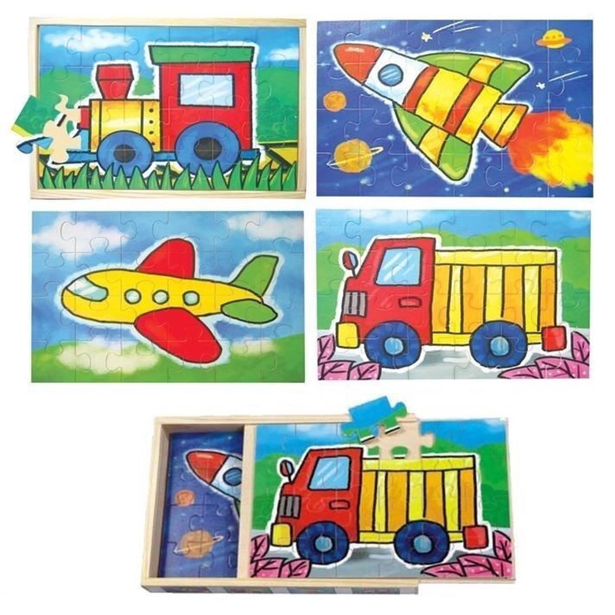 Fun Factory Vehicles Jigsaw Puzzle 4 In 1