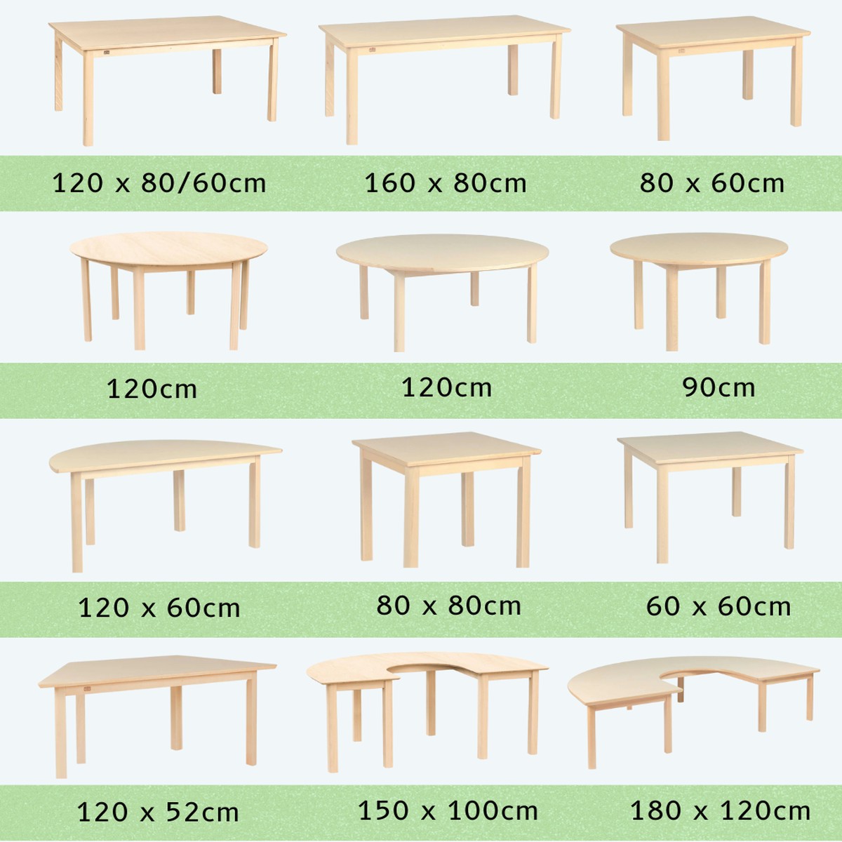 Harmony Kids Tables – Multiple Shapes & Heights