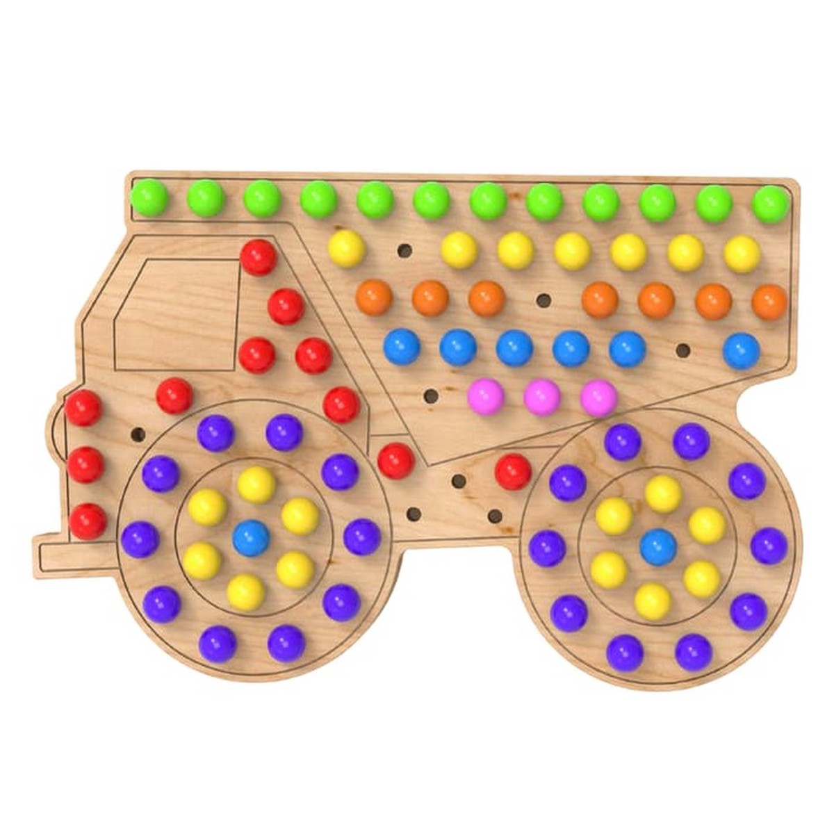 Little Pegz Dusty The Dump Truck Pegboard