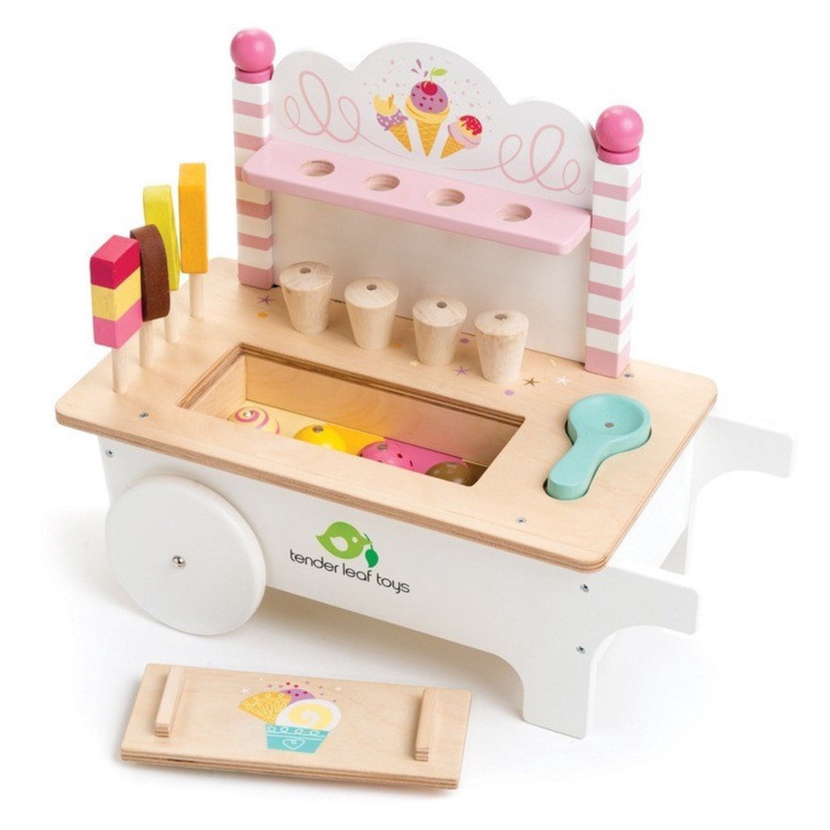 Tenderleaf Pretend Play Ice Cream Cart Toy