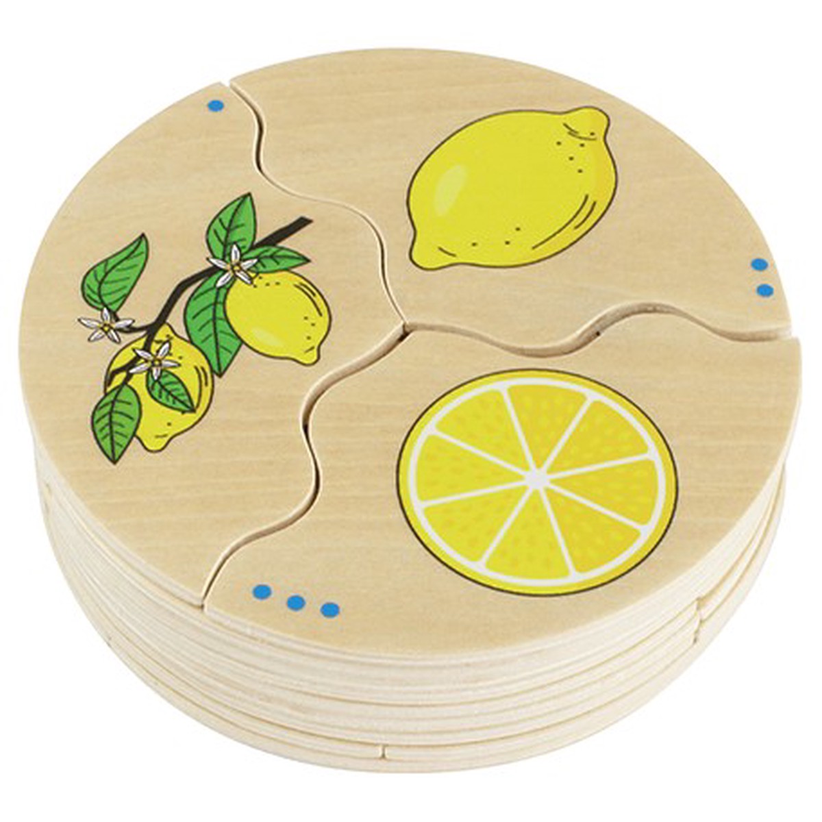 Beleduc Nawito - Wooden Matching Fruit Puzzle Set