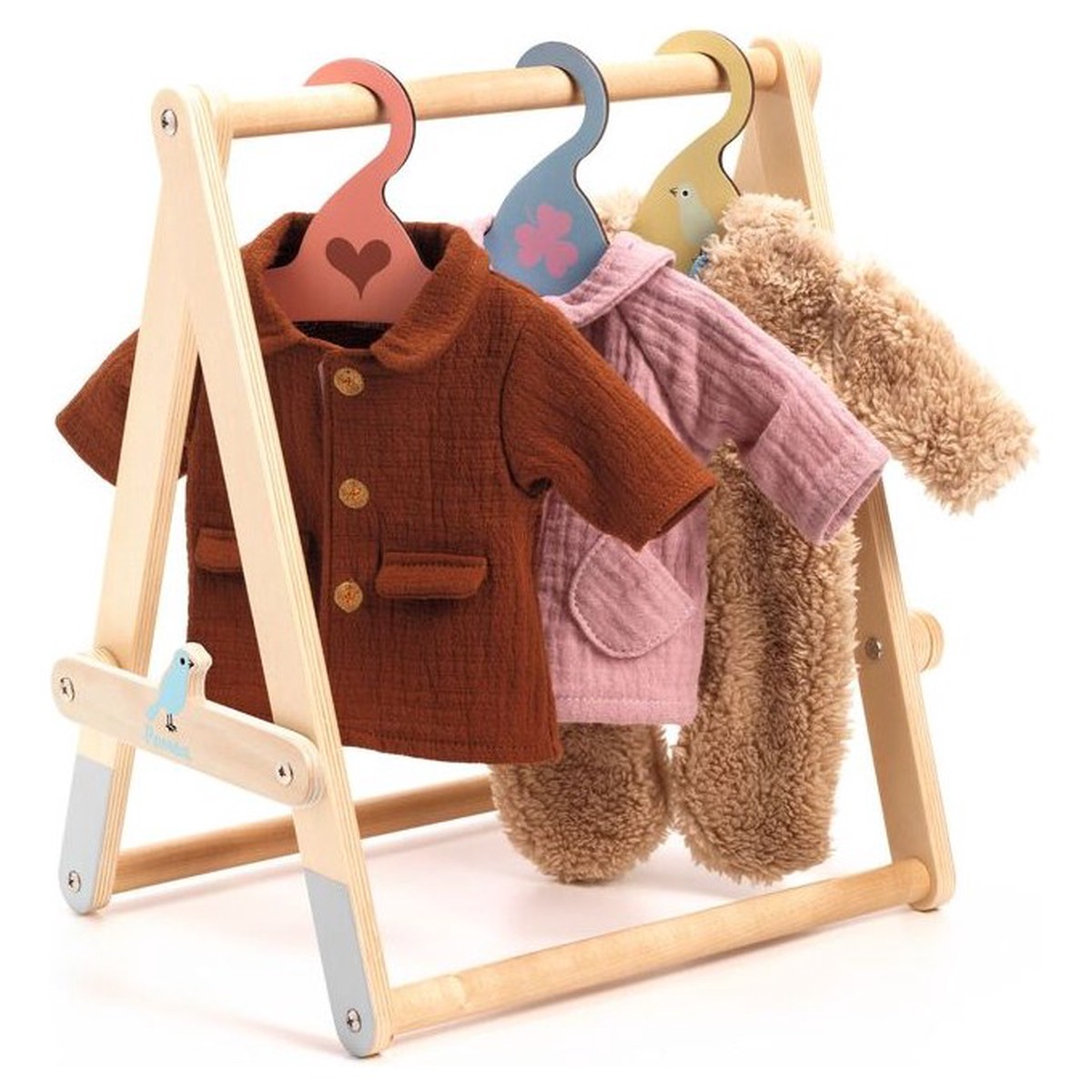 Djeco Doll's Clothing Rack with Hangers