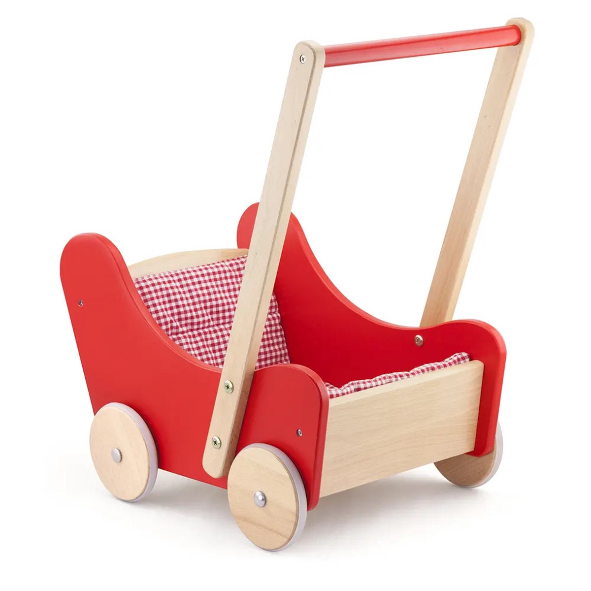 Viga Wooden Doll Pram - Red