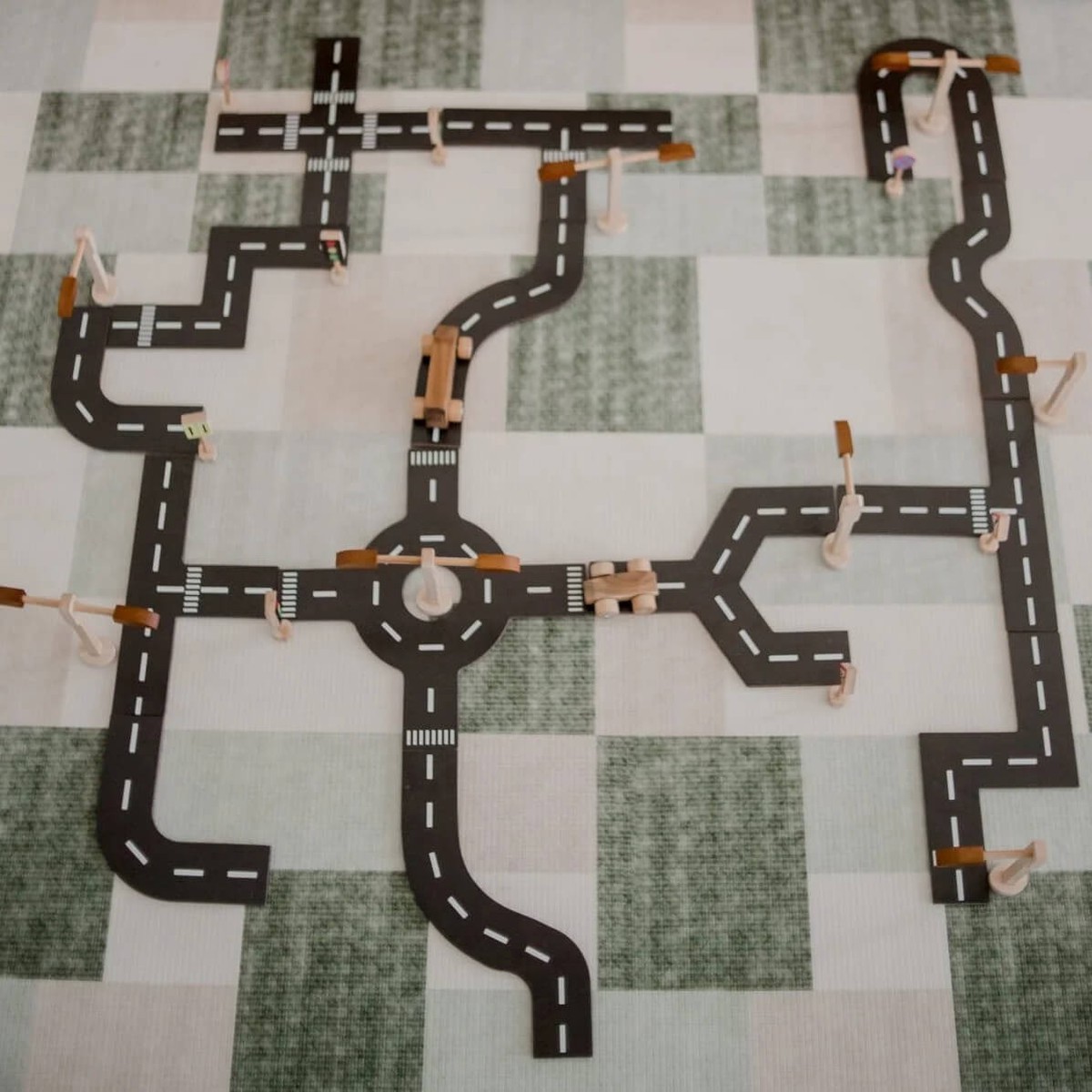 Wooden Road Play Set