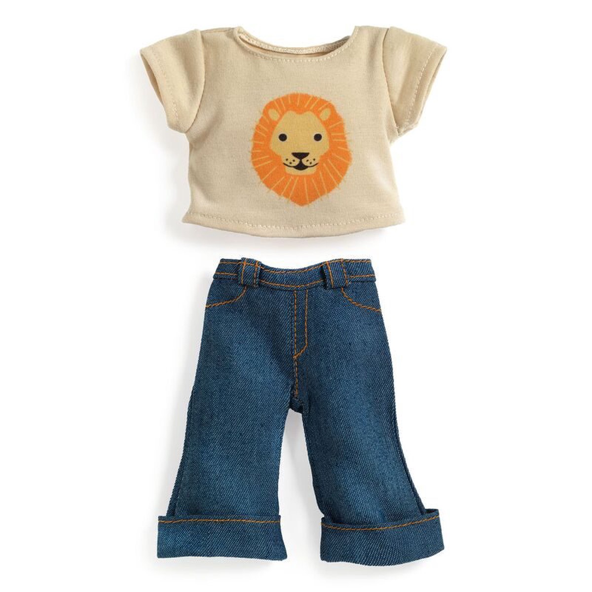Djeco Lovely Doll Outfit Invory Shirt & Jeans