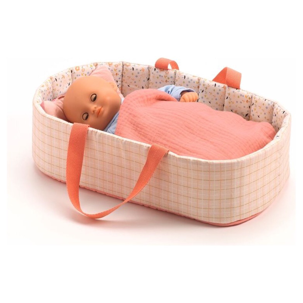 Djeco Pink Lines Doll Bassinet