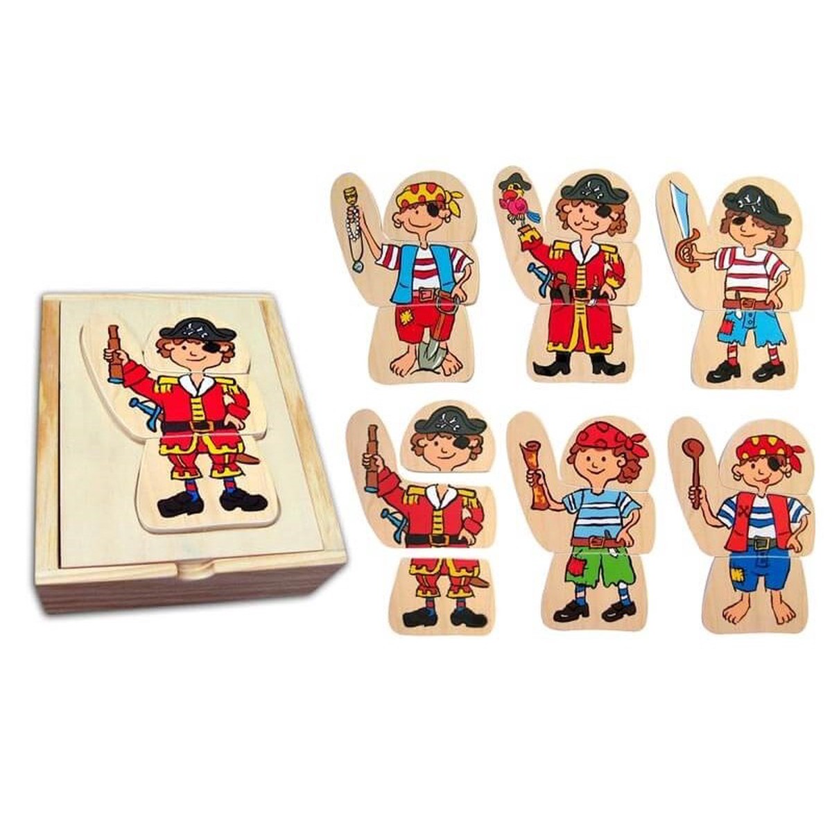 Fun Factory Wooden Dress Up Match Game - Pirate